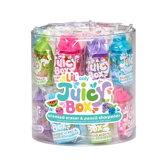 Ooly Scented Erasers + Sharpeners; Lil' Juicy Box (4 Fruity Scents)