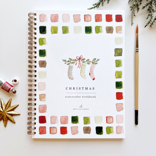 Watercolor Workbook; Christmas By Emily Lex Studio