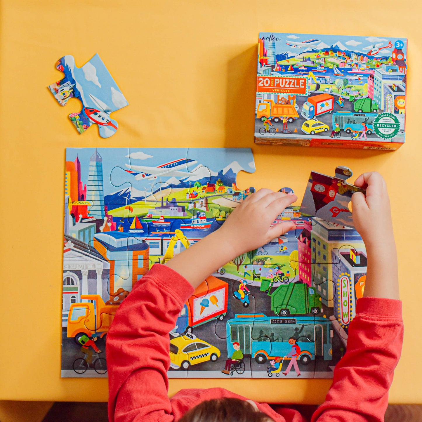 Eeboo 20 Piece Puzzle; Vehicles