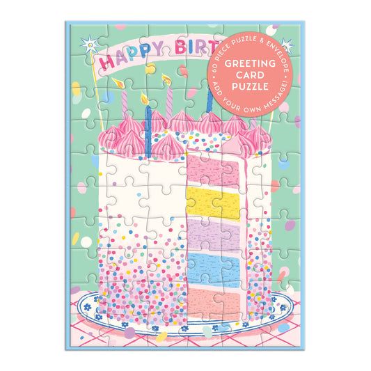 Birthday Card; Confetti Birthday Cake (Greeting Card Puzzle)