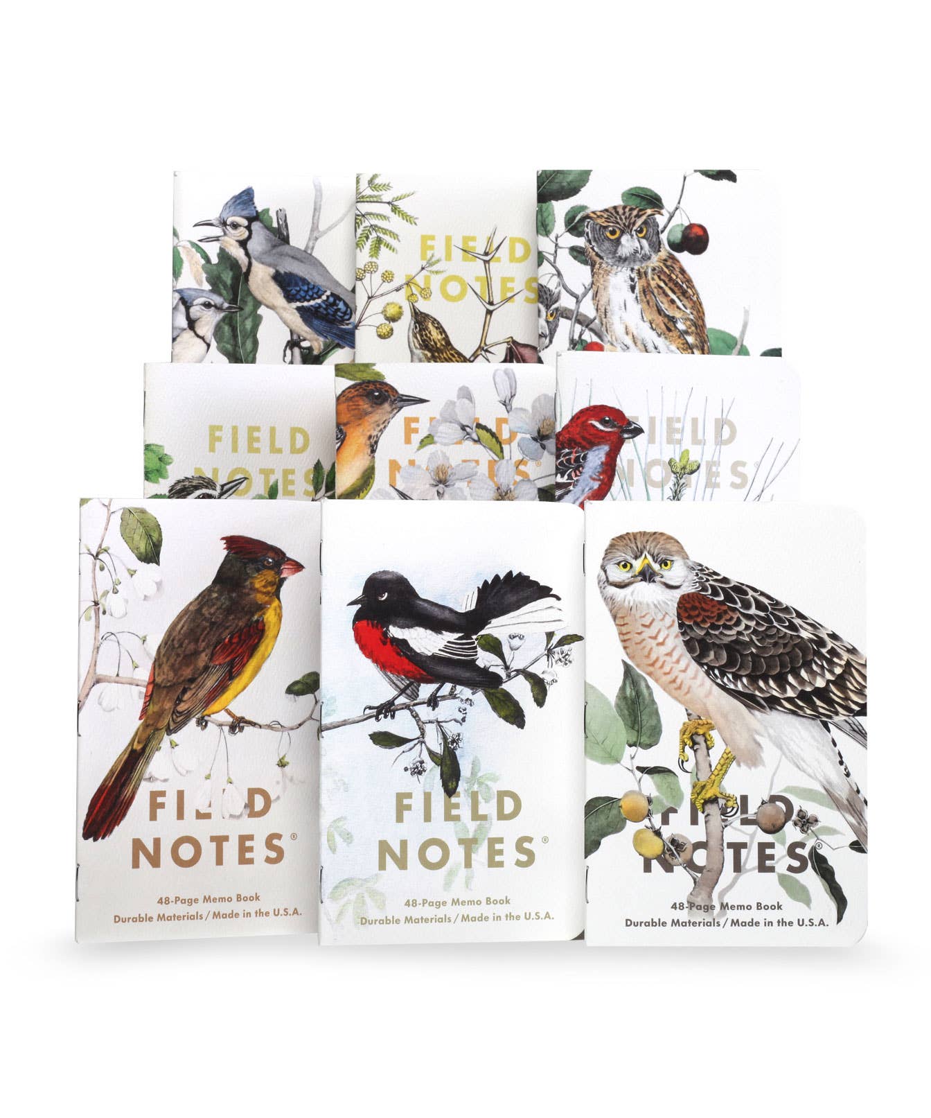 Field Notes; Birds and Trees of North America (Pack C: Redstart - Cardinal - Redshoulder Hawk)