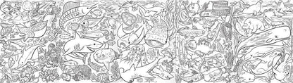 Eeboo Biggie Pencils with Fold-Out Mini Mural; Under the Sea