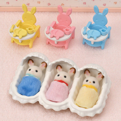 Calico Critters; Dollhouse Play Set & Figures, Triplets Care Set (Collectible)