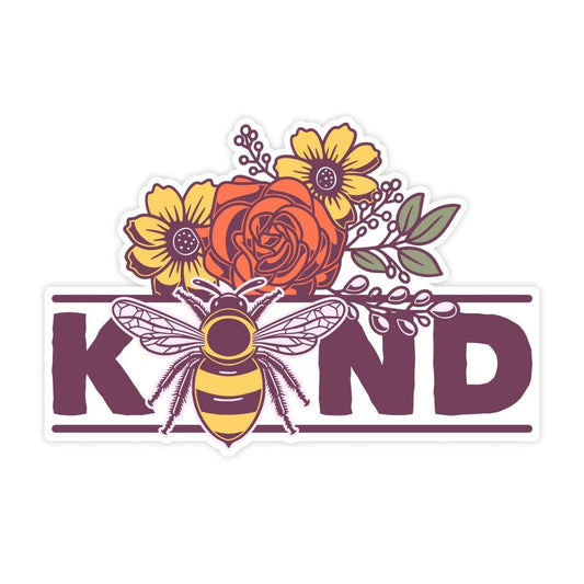 Vinyl Sticker; Bee Kind