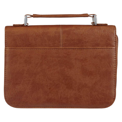 Bible Cover; Classic Brown Faith Badge