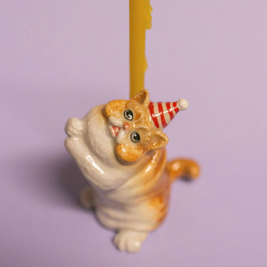 Camp Hollow Cake Topper; Exotic Shorthair Cat
