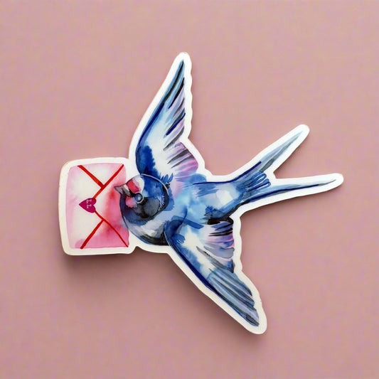 Vinyl Sticker; Love Letter Bird - Made By Shellie