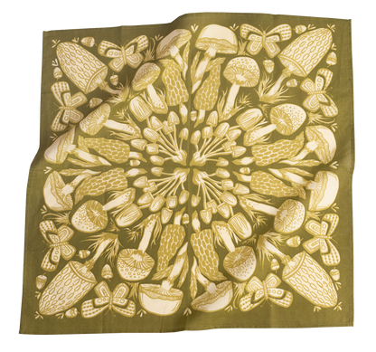 Bandana; No. 016 Mushrooms (100% Cotton)