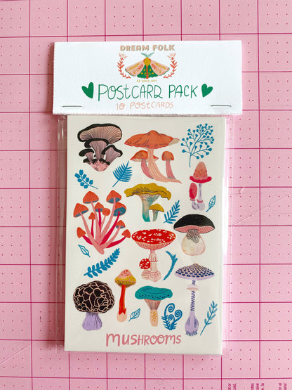 Postcard Set; Mushrooms (10 postcards) By Dream Folk Studio