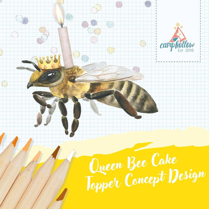 Camp Hollow Cake Topper; Queen Bee