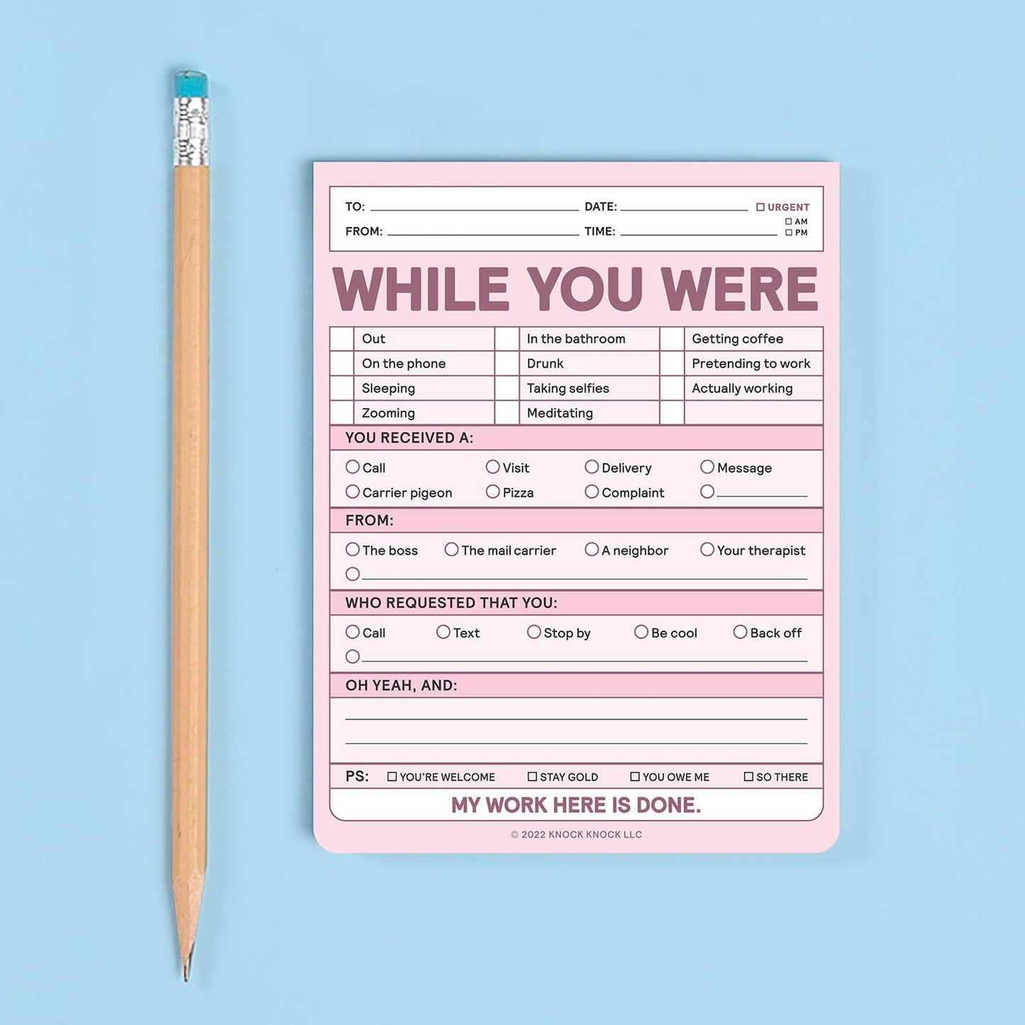 Nifty Notepad; While You Were  (Pastel Version)