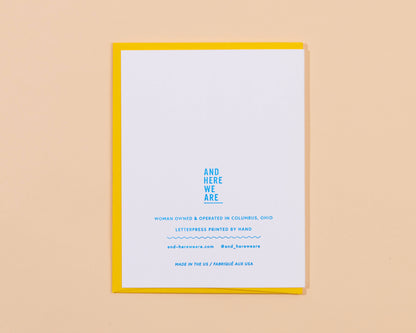 Thank You Card; Teacher Appreciation Ribbon (Teacher Gift, Letterpress)