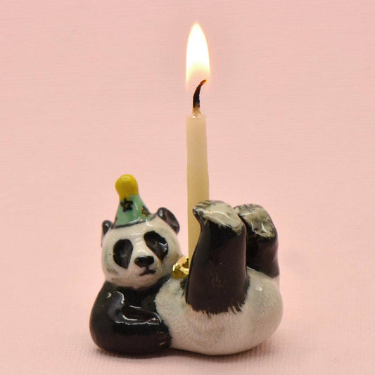 Camp Hollow Cake Topper; Panda (Hand-Painted Porcelain)