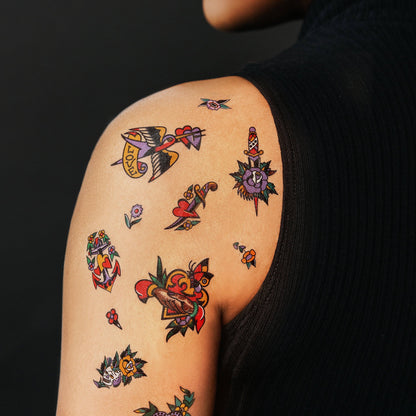 Temporary Tattoo Sheets; Love Motifs