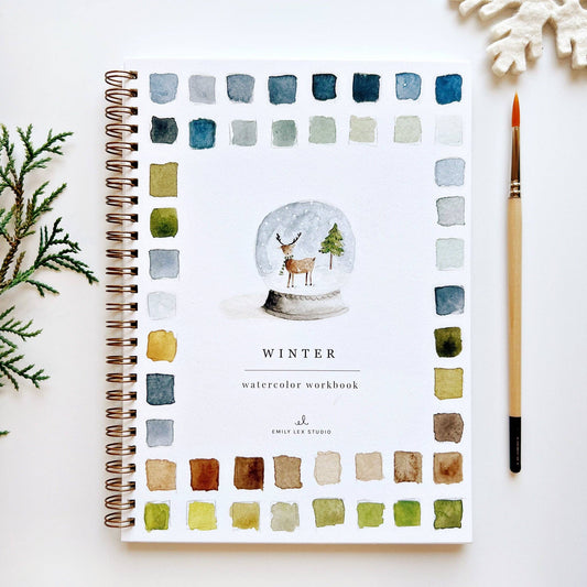 Watercolor Workbook; Winter By Emily Lex Studio