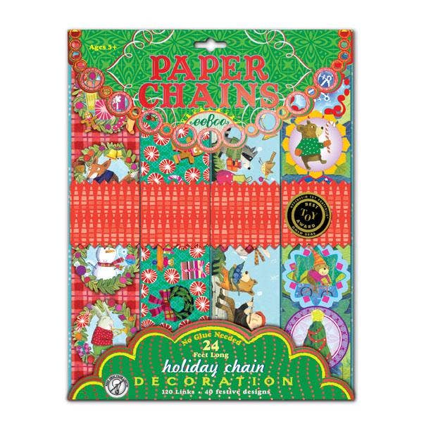 Eeboo Holiday Paper Chain Kit; Christmas