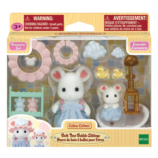 Calico Critters; Bath Time Bubble Siblings Set
