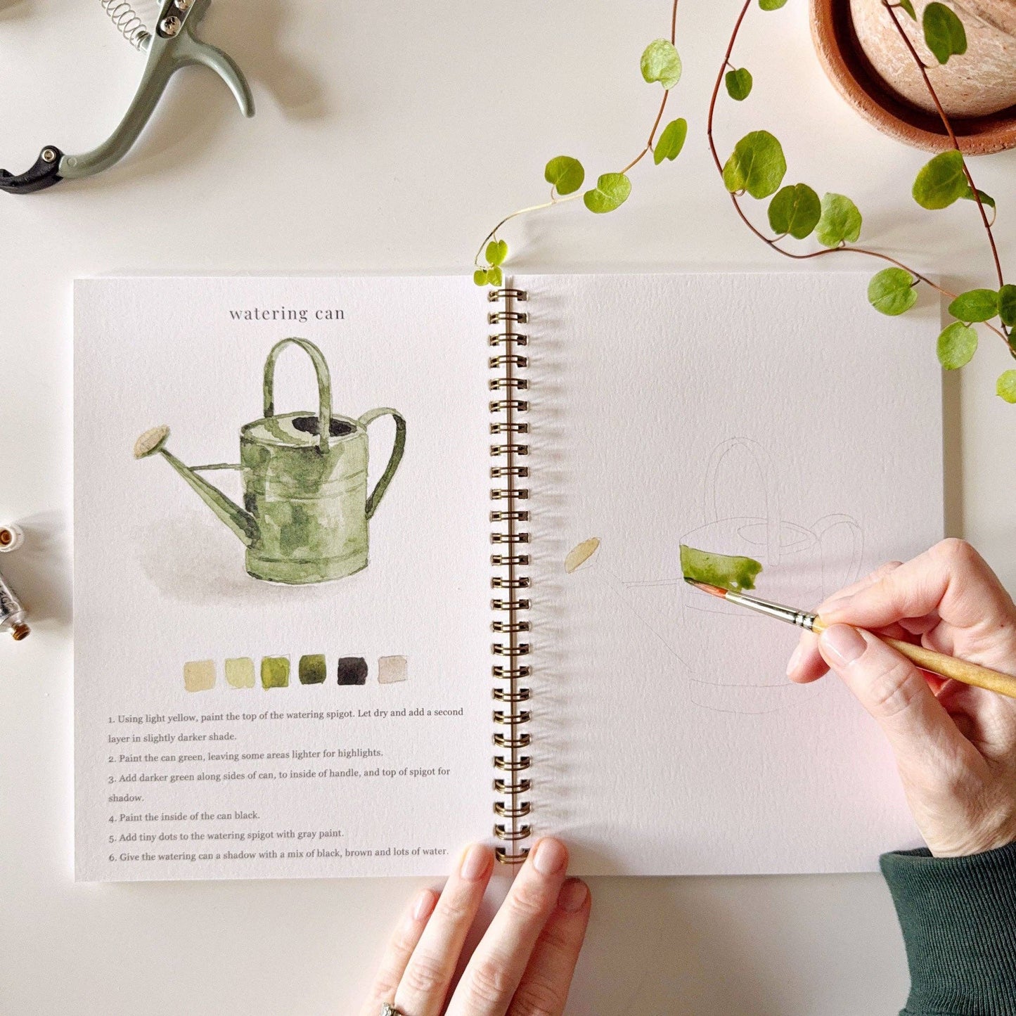 Watercolor Workbook; Garden By Emily Lex