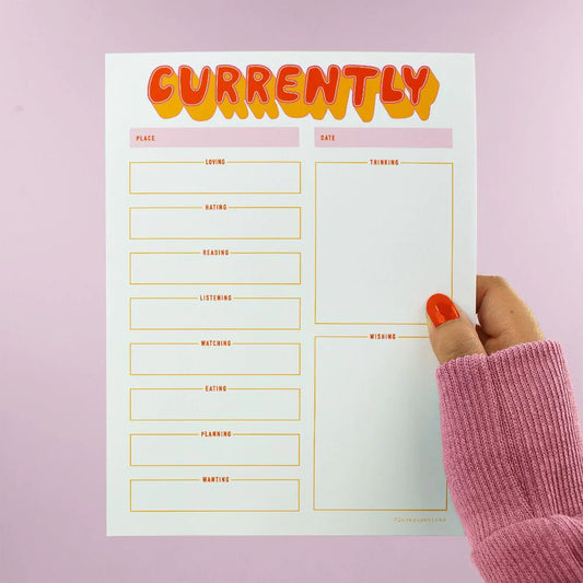 Pipsticks Notepad; Currently (75 Pages)