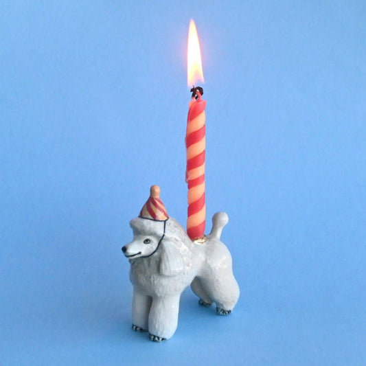 Camp Hollow Cake Topper; Poodle (Hand-Painted Porcelain)