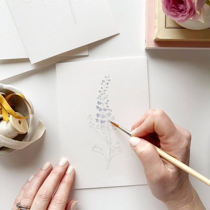 Paintable Notecard Set; Garden Flowers (Set of 8 Notecards & Envelopes)