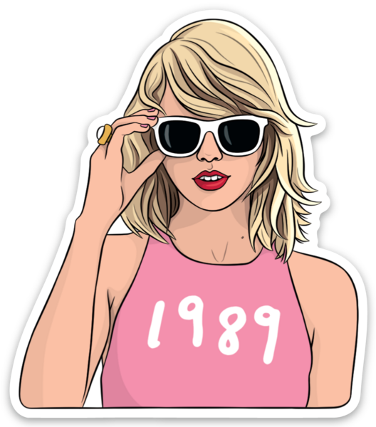 Vinyl Sticker; Taylor Swift - 1989 (Matte, Die Cut)