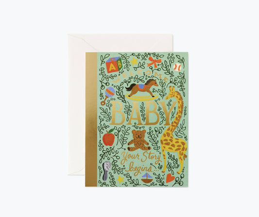 Rifle Paper Co. Baby Card; Storybook
