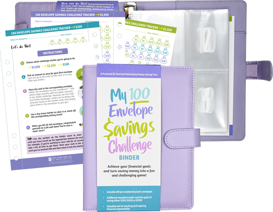 My 100 Envelope Savings Challenge Binder