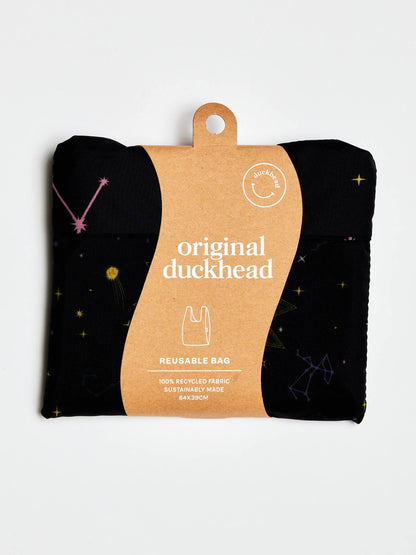 Original Duckhead Tote Bag; Zodiac Signs (Black, Eco Friendly, Upcycled)