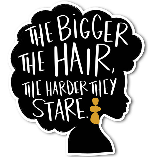 Vinyl Sticker; Big Hair