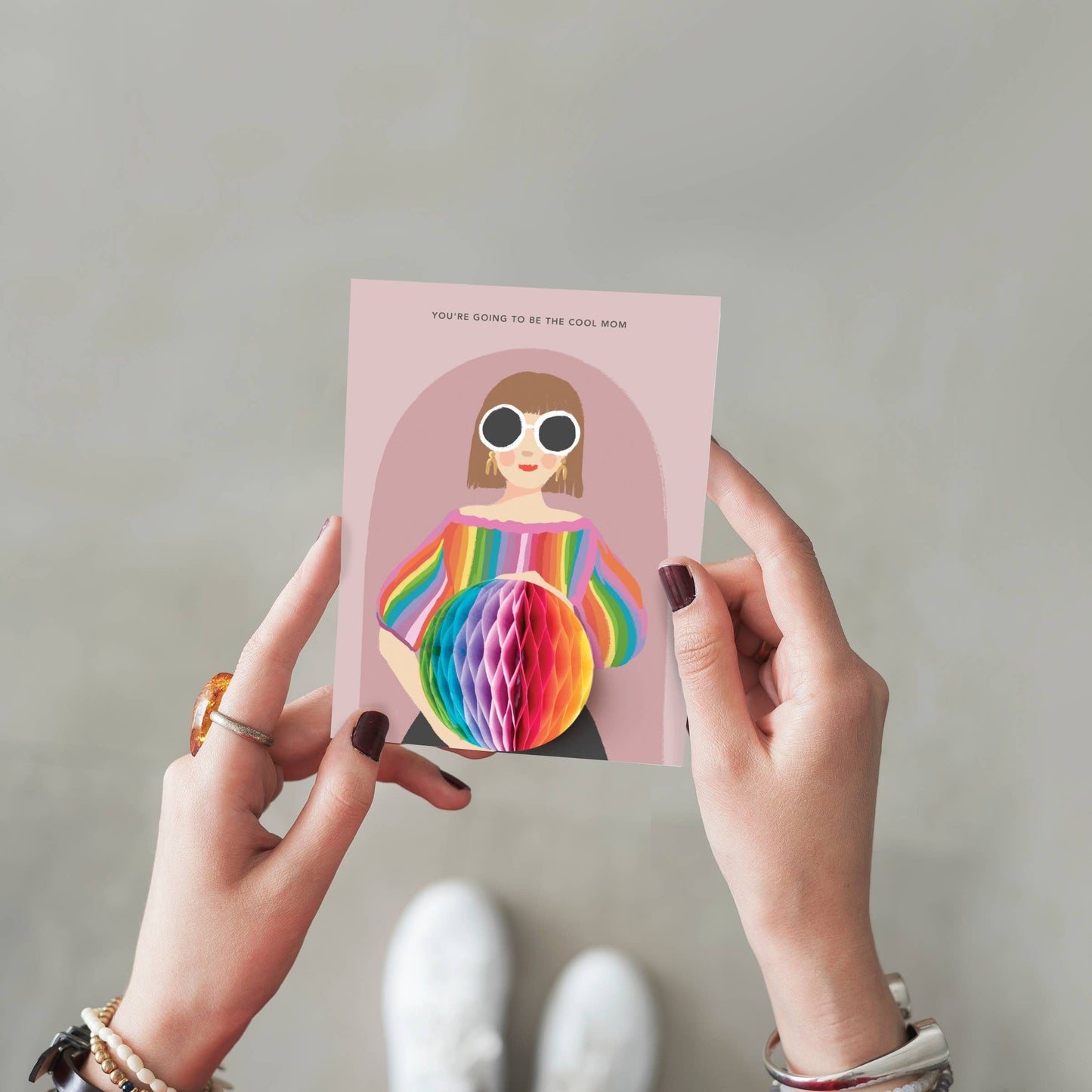 Baby Card; Cool Mom (Pop-up Card: Pregnancy/Baby/New Mom)