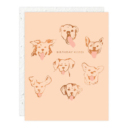 Seedlings Birthday Card; Dog Kisses (Plantable Envelope)