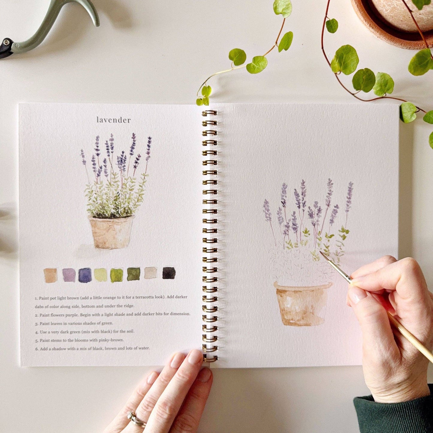 Watercolor Workbook; Garden By Emily Lex