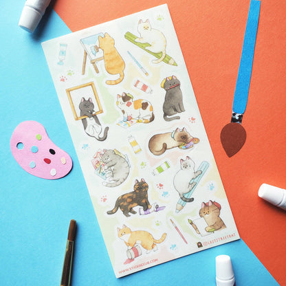 Stickii Sticker Sheet; Creative Cats