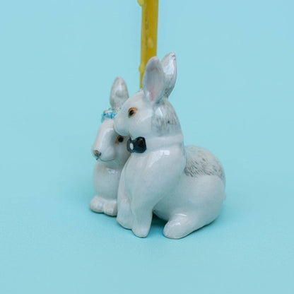Camp Hollow Cake Topper; Love Bunnies (Wedding Cake Topper)