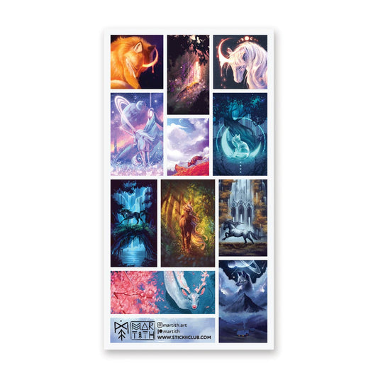 Stickii Sticker Sheet; Celestial Creatures