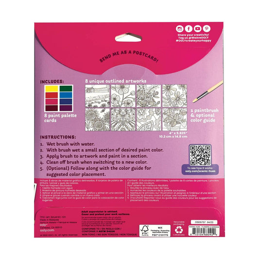 Ooly D.I.Y. Watercolor Kit; Scenic Hues, Flowers & Gardens