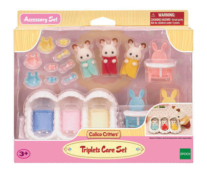 Calico Critters; Dollhouse Play Set & Figures, Triplets Care Set (Collectible)