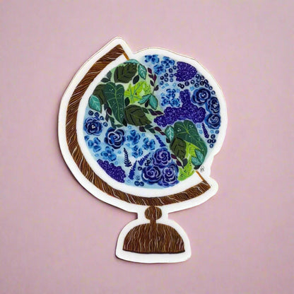 Vinyl Sticker; Flower Globe - Made By Shellie