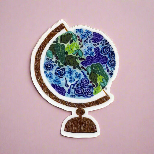 Vinyl Sticker; Flower Globe - Made By Shellie