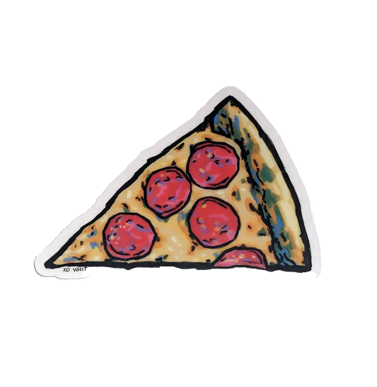 Vinyl Sticker; Slice of Pizza