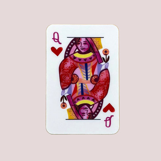 Vinyl Sticker; Queen of Hearts - Made By Shellie