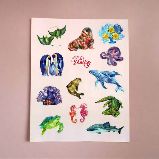 Sticker Sheet; Sea Life - Made By Shellie