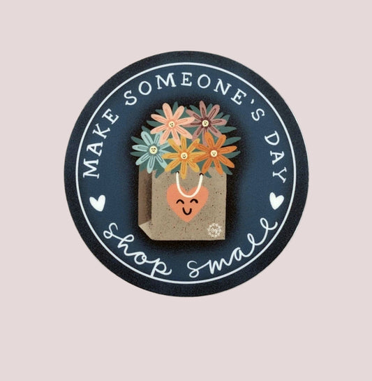 Big Pinback Button; Shop Small