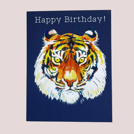 Birthday Card; Birthday Tiger - Made By Shellie