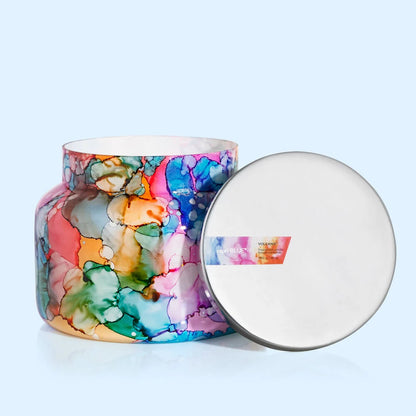 Volcano Candle; Rainbow Watercolor Jumbo Jar, 48 oz
