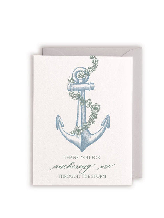 Thank You Card; Thank You For Anchoring Me