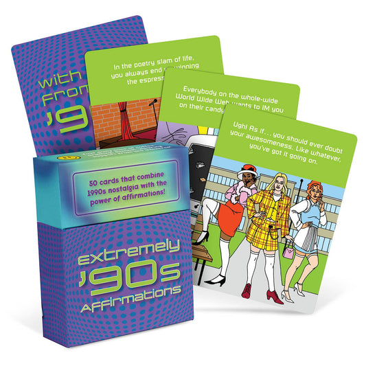 Affirmation Cards Deck; Totally 90's (50+ Cards)