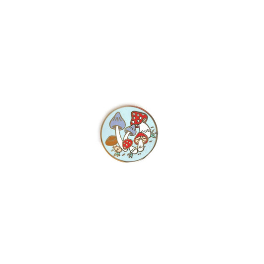 Enamel Pin; Mushrooms By Antiquaria