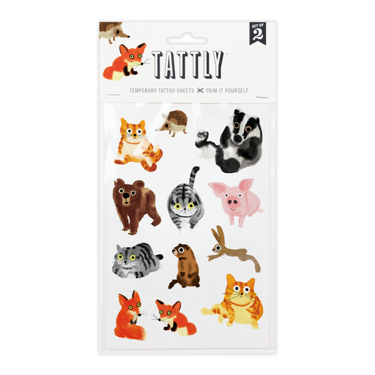 Temporary Tattoo Sheets; Furry Friends
